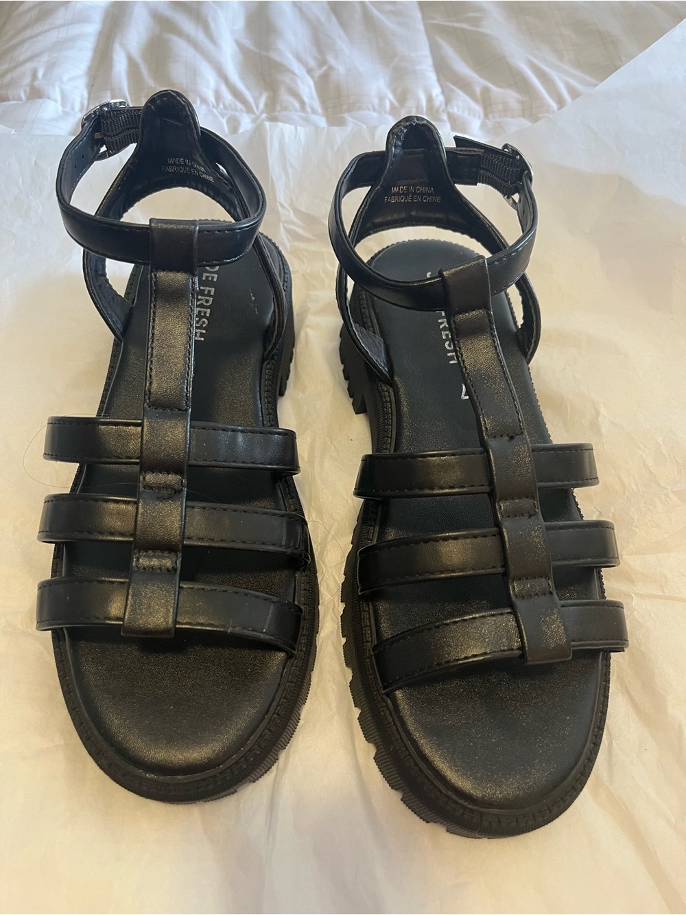 Joe Fresh Black Strappy Gladiator Sandals